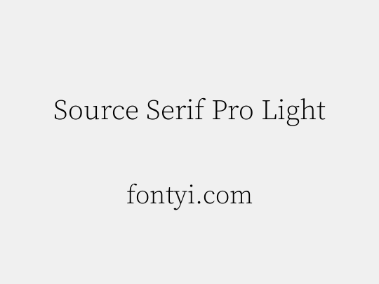 Source Serif Pro Light