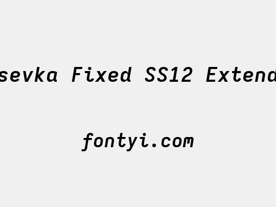 Iosevka Fixed SS12 Extended