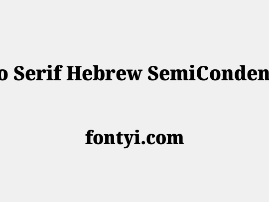Noto Serif Hebrew SemiCondensed Black