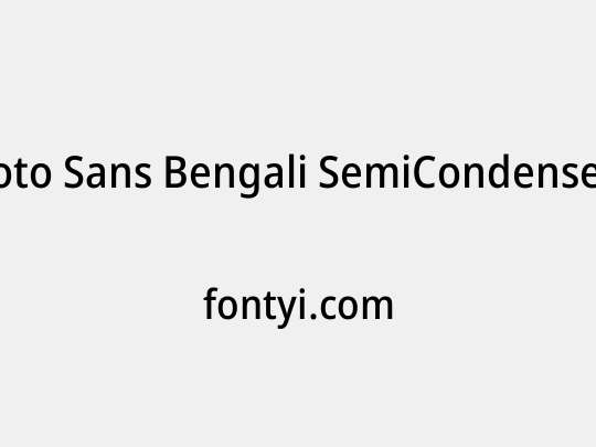 Noto Sans Bengali SemiCondensed Medium