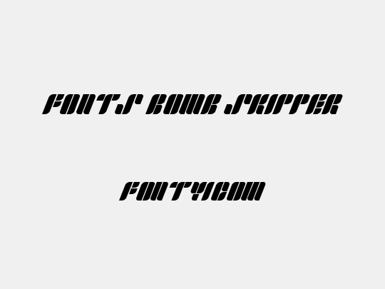 Fonts Bomb Skipper