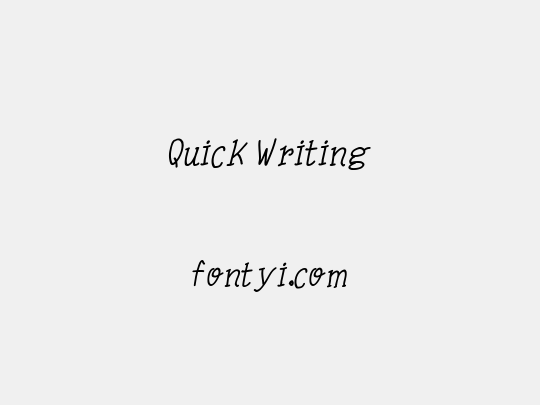 Quick Writing
