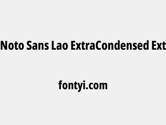 Noto Sans Lao ExtraCondensed ExtraBold