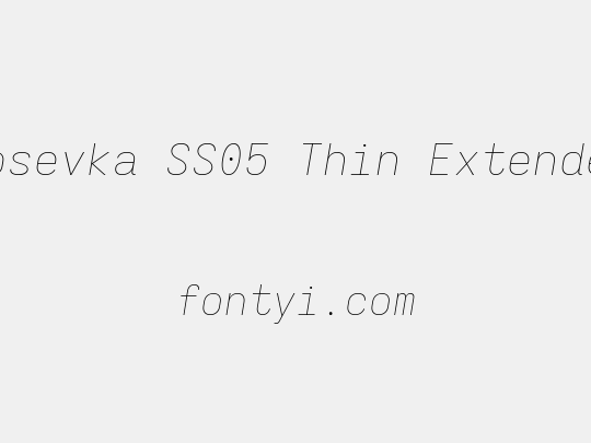 Iosevka SS05 Thin Extended