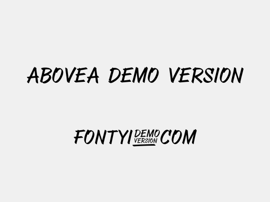 ABOVEA DEMO VERSION