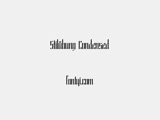 Stilübung Condensed