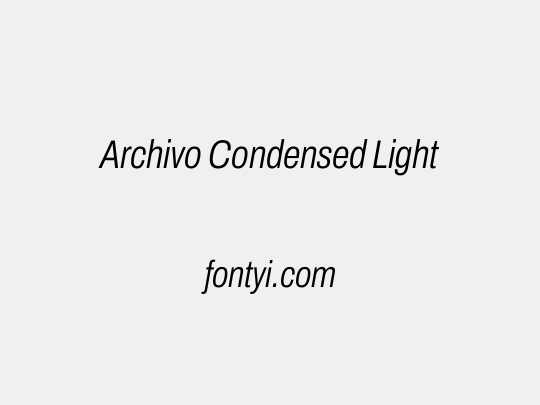 Archivo Condensed Light