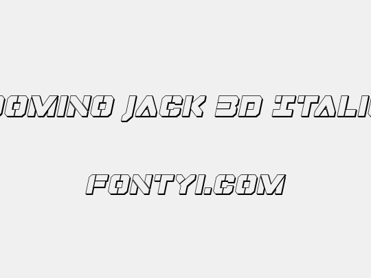 Domino Jack 3D Italic