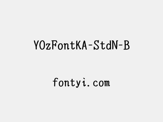 YOzFontKA-StdN-B