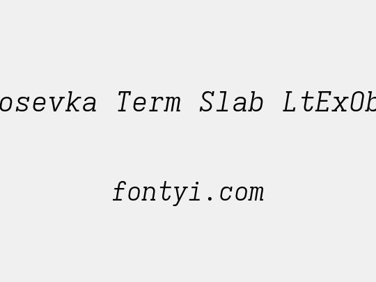 Iosevka Term Slab LtExObl