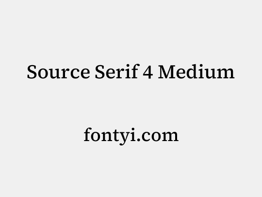 Source Serif 4 Medium