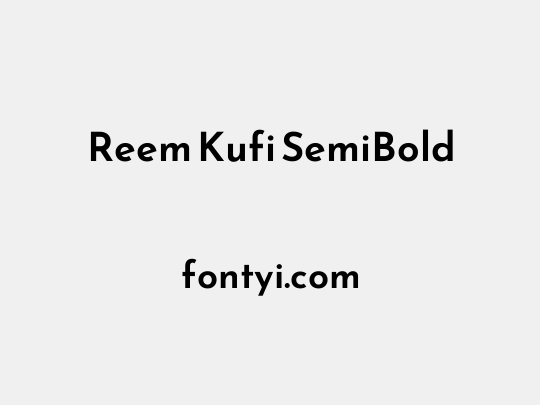 Reem Kufi SemiBold