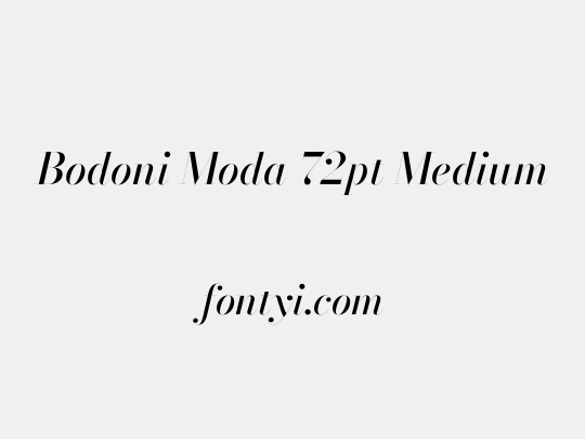 Bodoni Moda 72pt Medium