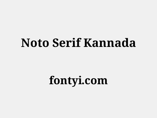 Noto Serif Kannada
