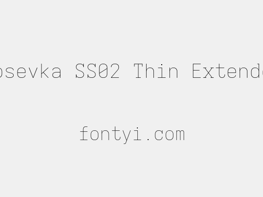 Iosevka SS02 Thin Extended