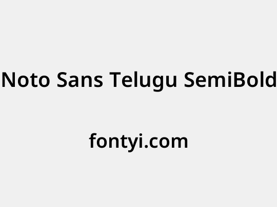 Noto Sans Telugu SemiBold