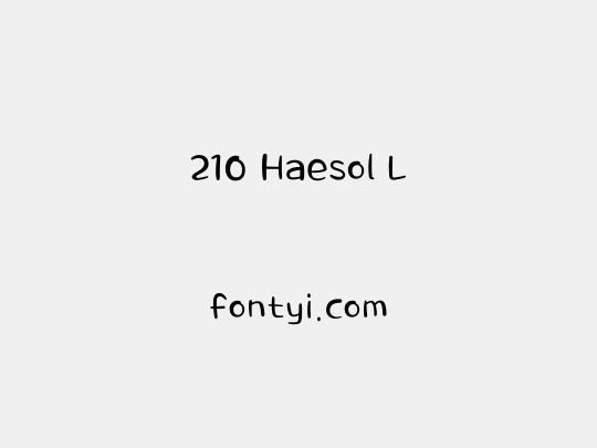 210 Haesol L