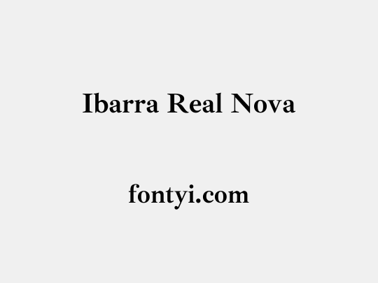 Ibarra Real Nova