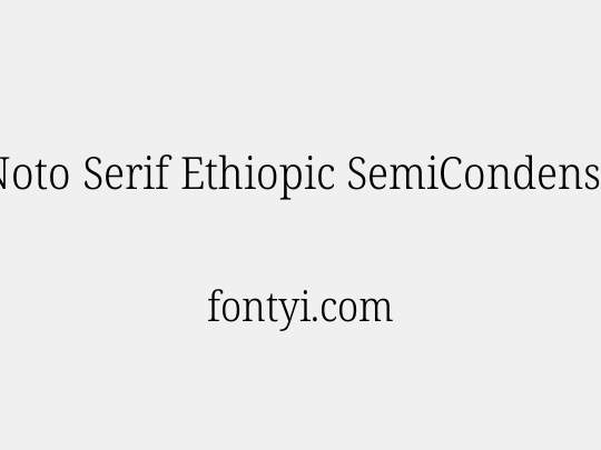 Noto Serif Ethiopic SemiCondensed Light