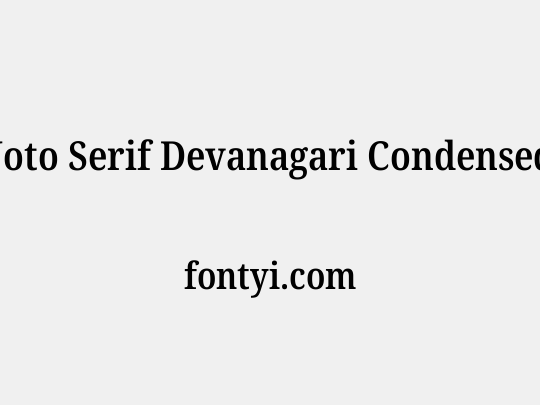 Noto Serif Devanagari Condensed SemiBold