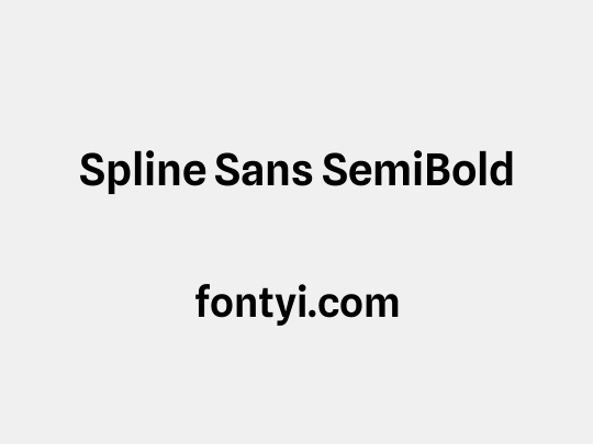 Spline Sans SemiBold
