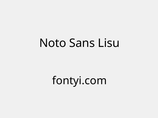 Noto Sans Lisu