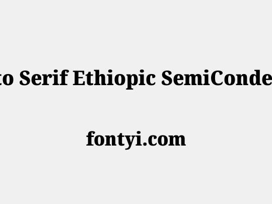Noto Serif Ethiopic SemiCondensed Black