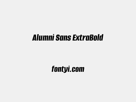 Alumni Sans ExtraBold