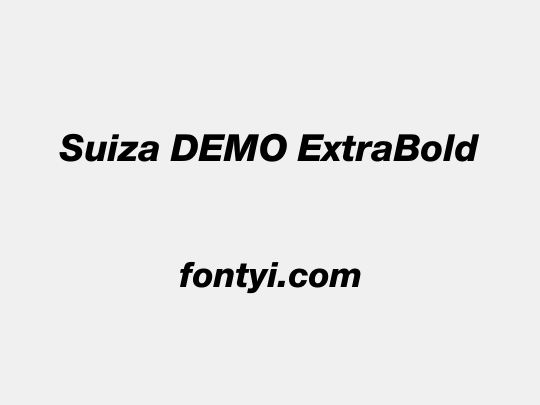 Suiza DEMO ExtraBold