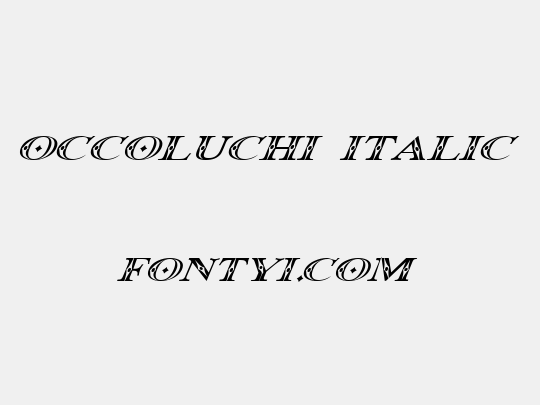Occoluchi Italic