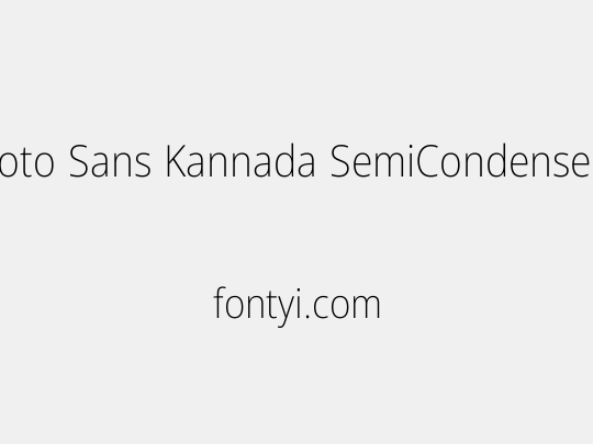 Noto Sans Kannada SemiCondensed ExtraLight