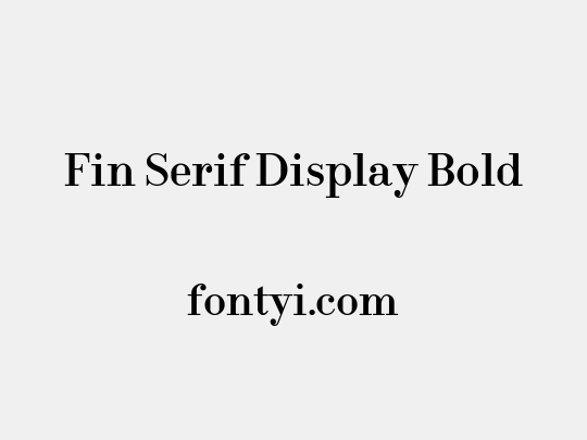 Fin Serif Display Bold