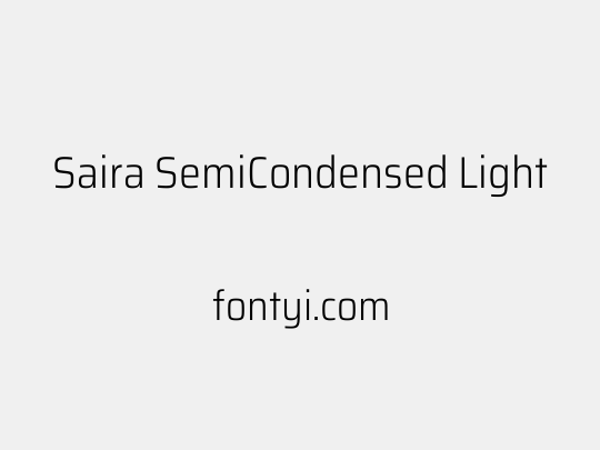 Saira SemiCondensed Light