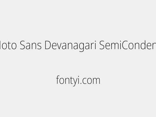 Noto Sans Devanagari SemiCondensed ExtraLight