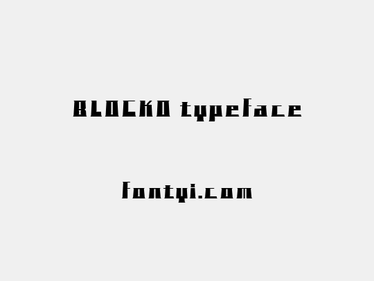 BLOCKO typeface