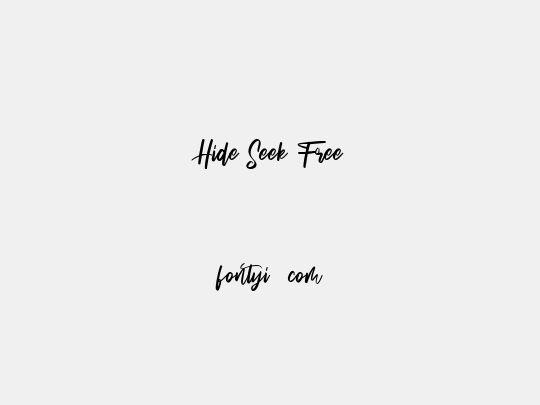 Hide Seek Free