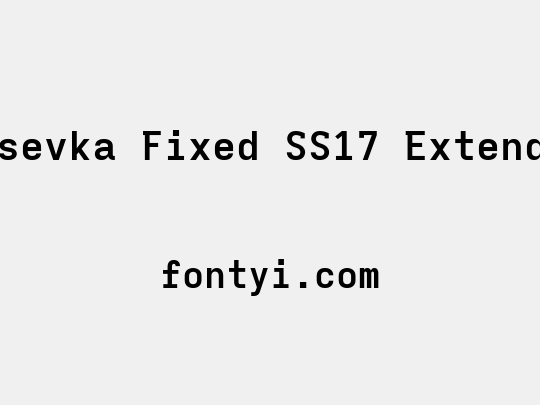 Iosevka Fixed SS17 Extended
