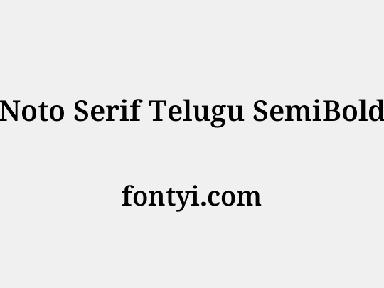 Noto Serif Telugu SemiBold