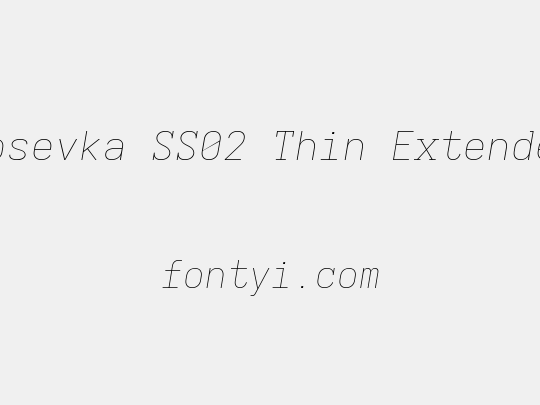 Iosevka SS02 Thin Extended