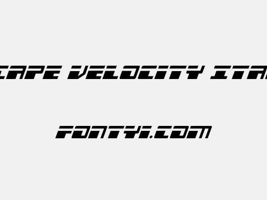 Escape Velocity Italic