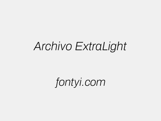 Archivo ExtraLight