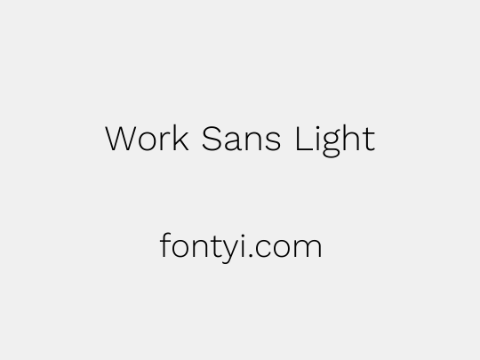 Work Sans Light