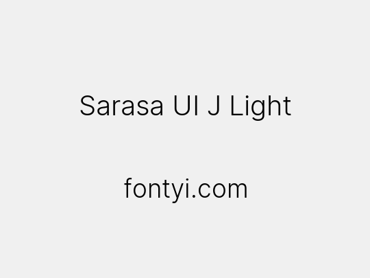 Sarasa UI J Light