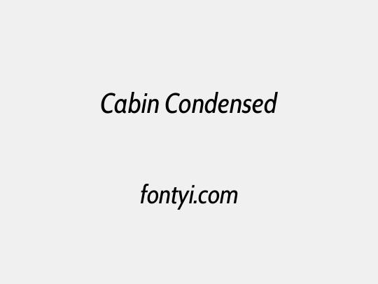 Cabin Condensed