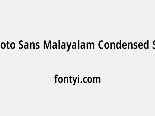Noto Sans Malayalam Condensed SemiBold