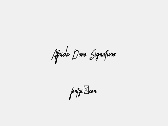Alfrida Demo Signature