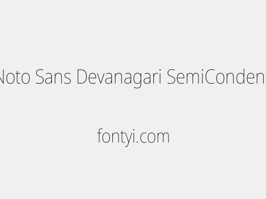 Noto Sans Devanagari SemiCondensed Thin
