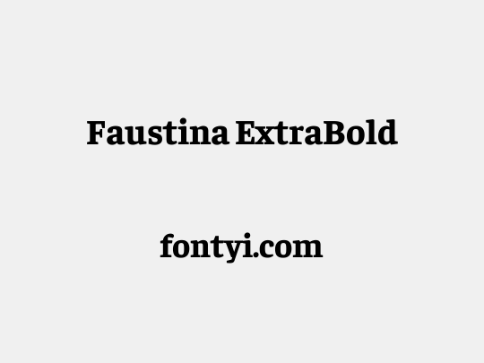 Faustina ExtraBold