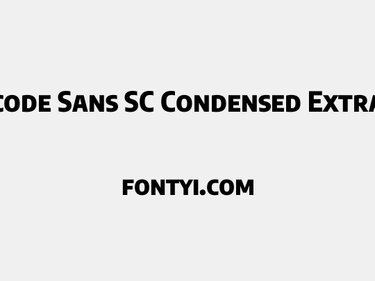 Encode Sans SC Condensed ExtraBold