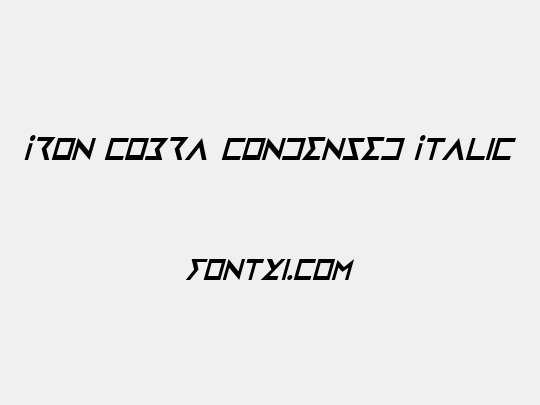 Iron Cobra Condensed Italic